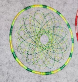 ITH Stickdatei Untersetzer und Glasabdeckung Spiro